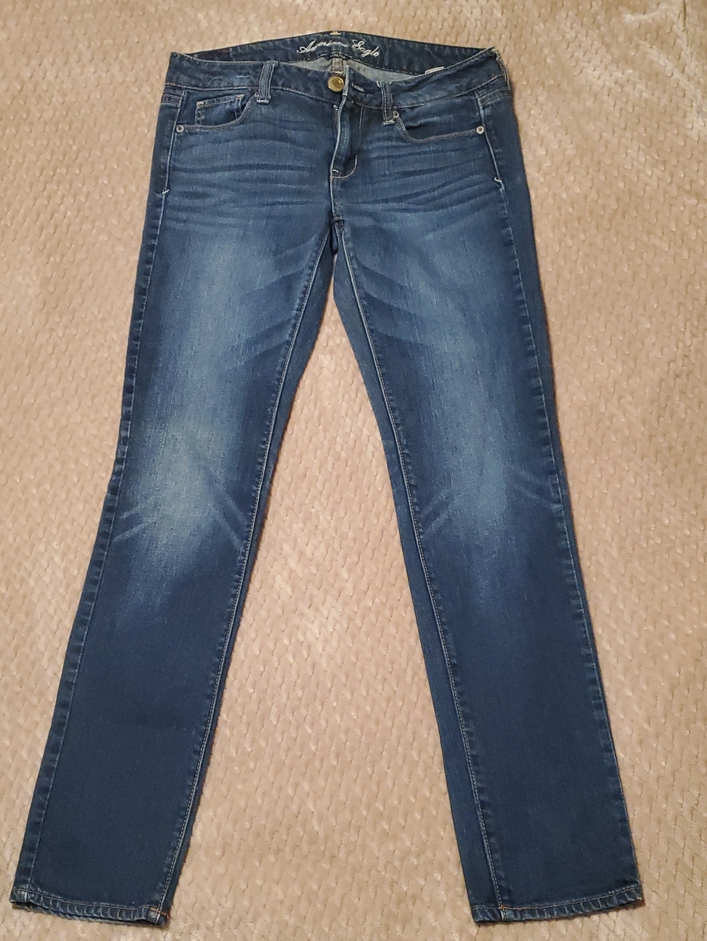 American Eagle Dark Wash Low Rise Skinny Jeans Size 4